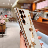 Heart Bracelet Plating Soft Phone Case for Samsung