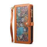 RFID Blocking Card Holder Lanyard Leather Case for iPhone