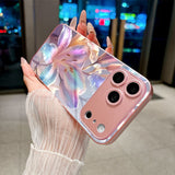 Colorful Lily Electroplated Phone Case for iPhone