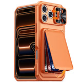 Sliding Window Card Wallet Shockproof Case for iPhone