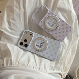 Polka Dot Letter Magnetic Kickstand Case for iPhone