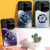 Dragon Head Gradient Glass Anti-Drop Phone Case For Samsung