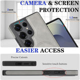 2-in-1 Magnetic Card Holder Shockproof PU Case for Samsung
