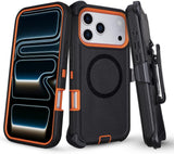 Frosted Magnetic Shockproof with Belt Clip Case for iPhone