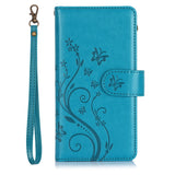 Butterfly Leather Card Holder Wallet Phone Case for Samsung
