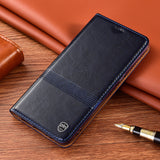 Business Genuine Leather Flip Card Slot Case for iPhone