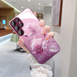 Romantic Roses Soft Touch With Lanyard Phone Case For Samsung