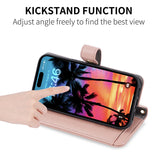 Zipper Wallet Flip Crossbody Case for iPhone