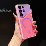 Cloth Texture Matte Dual Color Magnetic Case for Samsung