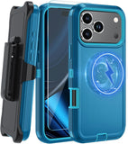 Frosted Magnetic Shockproof with Belt Clip Case for iPhone