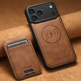 Magnetic Card Holder Leather Case for iPhone