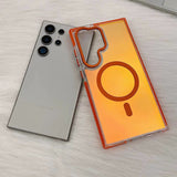 Magnetic Frosted Gradient Dual-Color Edge Shockproof Phone Case for Samsung