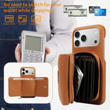 Leather Crossbody Wallet Phone Case for iPhone