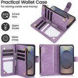 Butterfly Leather Card Holder Wallet Phone Case for Samsung