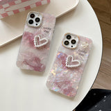 Cute Heart with Lanyard Phone Case for iPhone