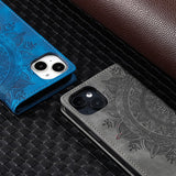 Leather Sunflower Magnetic Wallet Case for iPhone