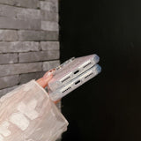 Shell-Patterned Heart-Shaped Rhinestone Phone Case for IPhone