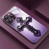 Purple Cross Electroplated Case for iPhone