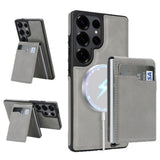 2-in-1 Magnetic Card Holder Shockproof PU Case for Samsung