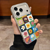 3D Gilded Floral Embossed Glitter Case for iPhone