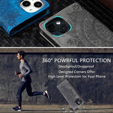 Leather Sunflower Magnetic Wallet Case for iPhone