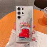 Quicksand Christmas Cartoon Soft Edge Phone Case for Samsung