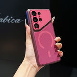 Cloth Texture Matte Dual Color Magnetic Case for Samsung