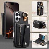 Stylish Hook Design Card Wallet Case for iPhone