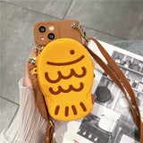 Creative Fish-shaped Wallet Crossbody Case for iPhone