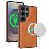 2-in-1 Magnetic Card Holder Shockproof PU Case for Samsung