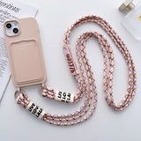 Minimalist Card Holder Lanyard Soft Silicone Case for iPhone