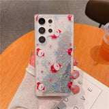 Quicksand Christmas Cartoon Soft Edge Phone Case for Samsung