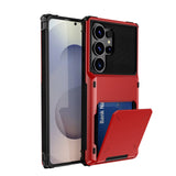 Flip Card Slot Shockproof Hard Case for Samsung