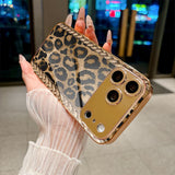 Leopard Print Electroplated Case for iPhone