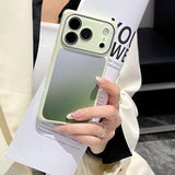 Square Gradient Contrast Color Shockproof Case for iPhone