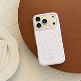 Polka-Dot Magnetic Matte Shockproof Case for iPhone