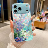 Blue Sky Floral Electroplated Case for iPhone