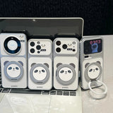 Panda Electroplated Rotating Stand Case for iPhone