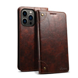 Vintage Leather Flip Card Holder Case for iPhone