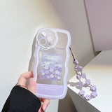 New Purple Flower Fashion Chain Case for iPhone