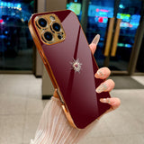 Light Luxury Glowing Heart Electroplated Case for iPhone