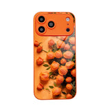 Romantic Orange Flower Field Electroplated Case for iPhone