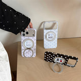 Polka Dot Letter Magnetic Kickstand Case for iPhone