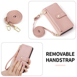 Zipper Wallet Flip Crossbody Case for iPhone