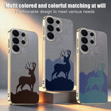 Premium Plaid Reindeer Electroplated Phone Case for Samsung