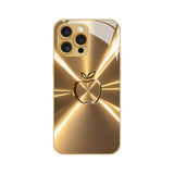 Desert Gold Aurora Iridescent Glass Phone Case For IPhone