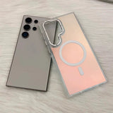 Magnetic Frosted Gradient Dual-Color Edge Shockproof Phone Case for Samsung