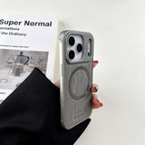 Wood Grain Borderless Heat Dissipation Magnetic Case for iPhone