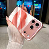 Red Lips Pink Electroplated Case for iPhone