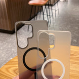 Borderless Matte Magnetic Shockproof Hard Case for Samsung